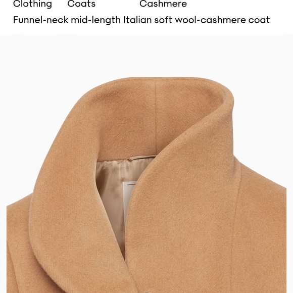 Aritzia Wilfred Cocoon Wool-Cashmere Coat In Camel - Picture 7 of 14